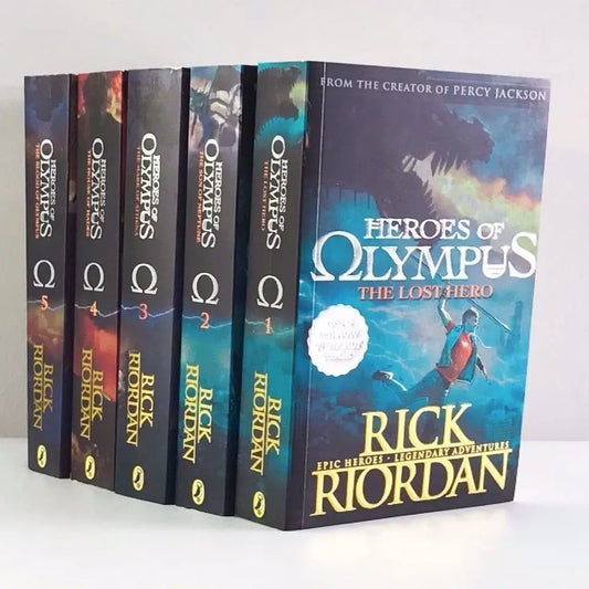 5 Books Percy Jackson Heroes of Olympians Second Season English Original Novel Books Children's English Picture Book Sets